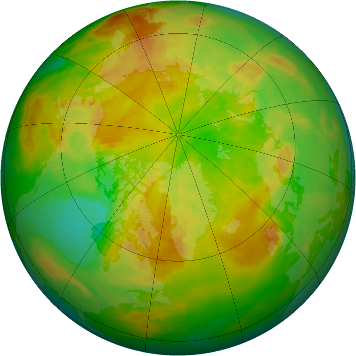 Arctic ozone map for 27 May 1986